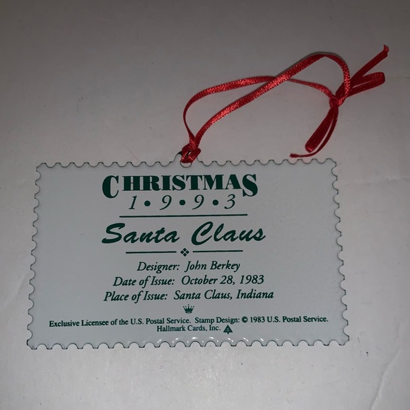 Vintage 1993 Hallmark Keepsake US Christmas Stamps Ornament 1st In Series New. - Picture 2 of 12